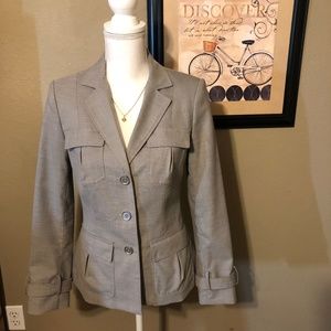 Calvin Klein Blazer Jacket  Solid Gray Size 4